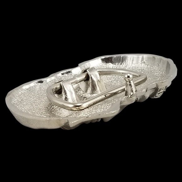 Jesus Piece Belt Buckle Silver Rhinestone Religious Bling Hip Hop Style - Picture 6 of 7